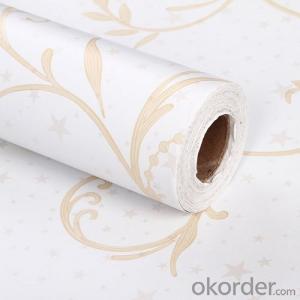Self-adhesive Wallpaper Decorative Design with Leaves Economical Cheap PVC Wallpaper System 1