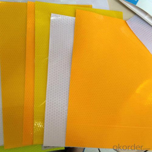 PVC Honeycomb Reflective Film Truck Light Reflective Tape in Yellow Color for Highway Safety System 1