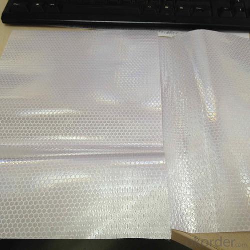 PVC Honeycomb Reflective Films Fluorescent Yellow Micro Prismatic Honey Comb Reflective Sheet System 1