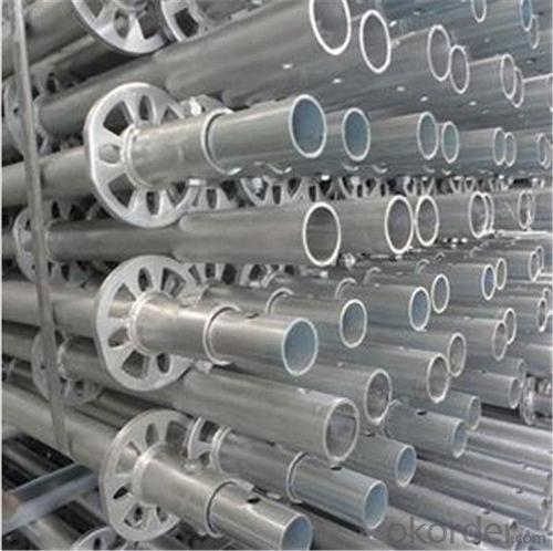 Q345 Hot Dipped Galvanized Ringlock Standard With Spigot 48.3*3.00*3000mm CNBM System 1