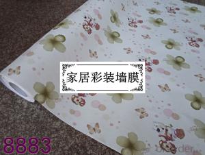 Self-adhesive Wallpaper Decorative design with Flower Economical Cheap PVC Wallpaper System 1