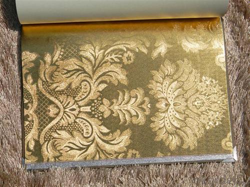 Metallic Wallpaper Luxury Flower Design Home Decor 3d Gloden Metallic Wallpaper System 1