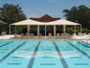 Green Color Shade Sail for SwImming Pool or  Carpark System 1