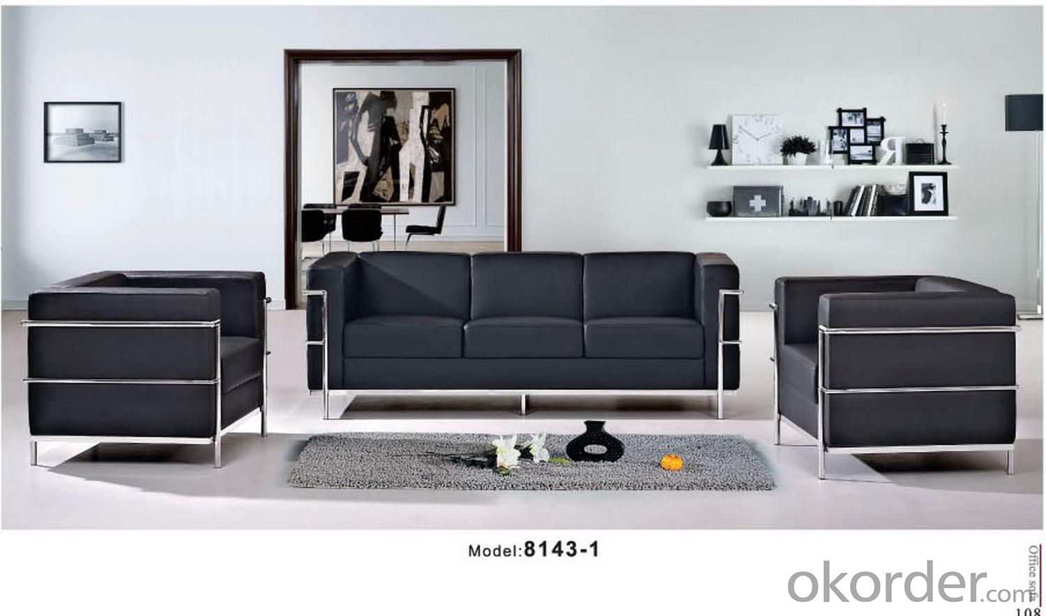 Office Sofa/Waiting Chair  Leather/Pu CMAX-GB8143