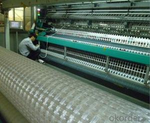 PVC Coated Polyester Geogrid Warp Knitting