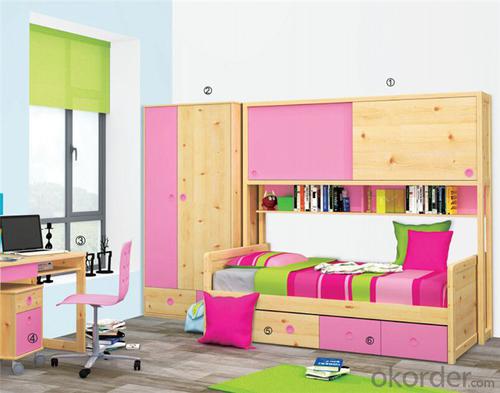 Kids Bedroom Bunk Bed with Colorful Design System 1