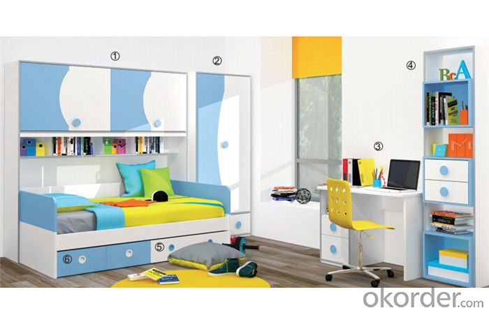 Child Bedroom Bunk Bed of Colorful Design System 1