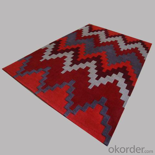 Wool Rug with Stripe Shape Made from China Factory System 1