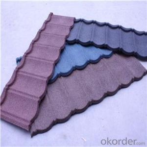 Stone Coated Metal Roofing Tile Red Green Weather Extremes Resistance