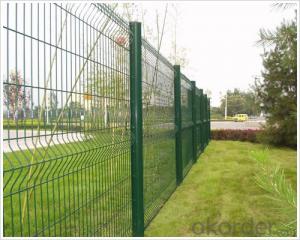 Green Colour Round Post  Wire Mesh Fence