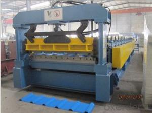 Q235 Color Steel Step Tile Roll Forming Machine with CE Certificate System 1