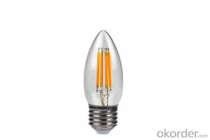 LED Filament Bulb Light C37 3000k-4000K-5000K-6500k 9W 800 Lumen Non Dimmable