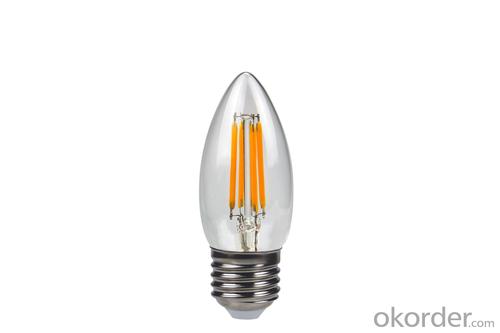 LED Filament Bulb Light C37 3000k-4000K-5000K-6500k 9W 800 Lumen Non Dimmable System 1