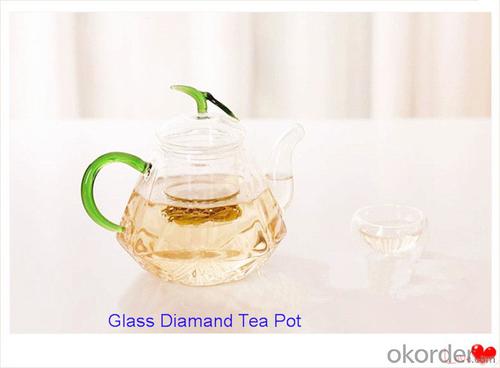 Glass Tea Diamond Pot High High Borosilicate Glass System 1