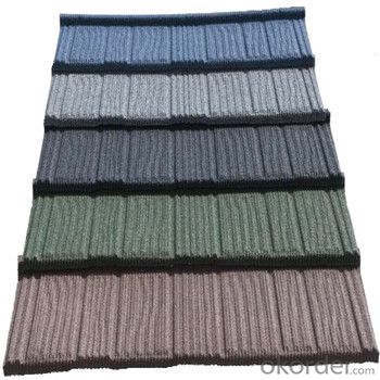 Stone Coated Metal Roofing Tile Red Green Weather Extremes Resistance