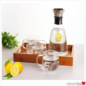 Glass Jar and Tumbler Set,Colored Water and Juice Storage,Drinking glass pot