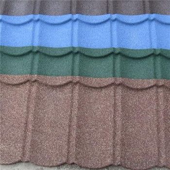 Stone Coated Metal Roofing Tile Colorful Stone Beautiful Red Green New System 1