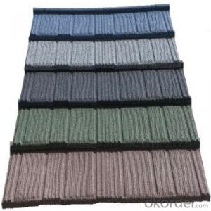 Stone Coated Metal Roofing Tile Colorful Red Green Blue Yellow Black Factory