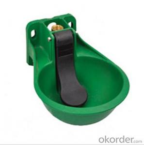 Plastic Water Bowl Green Color for Cattle or Horses System 1