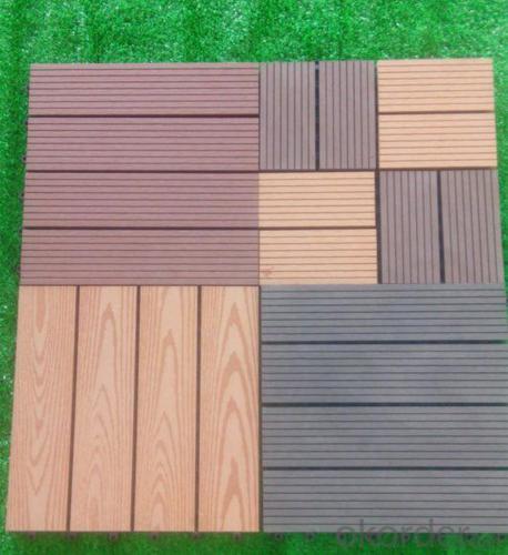 DIY WPC Interlocking Composite Decking Tiles System 1