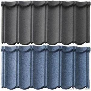 Stone Coated Metal Roofing Tile Red Green Blue Grey Ultraviolet/Corrosion Resistant System 1