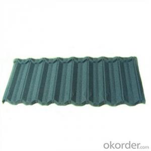 Stone Coated Metal Roofing Tile Red Green Blue Grey Color Diversity