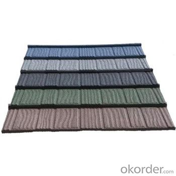 Stone Coated Metal Roofing Tile Red Green Blue Grey Color Diversity System 1