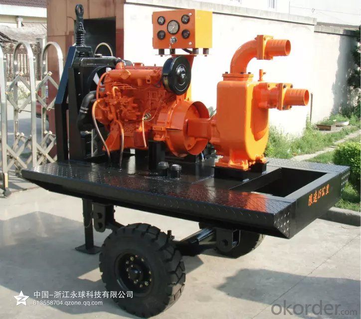 Four Wheel Trailer Diesel Water Pump for Irrigation