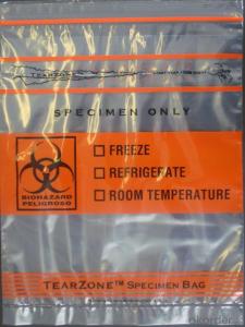 Printed Plastic Biohazard Specimen Bag for Packaging