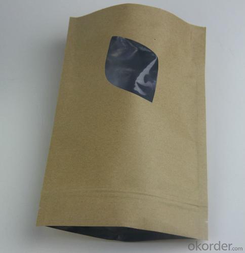 Bottom Gusset Zipper Closer Kraft Paper Laminated Bags System 1