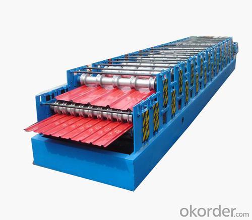 Steel Tile Roll Forming Machine with ISO System 1