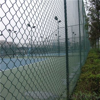 Chain Link Fence Galvanized Wire Mesh PVC Coated Fence 3-5mm