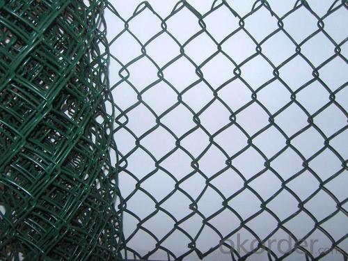 PVC Coated Hurrican Chain Link Mesh Fence System 1