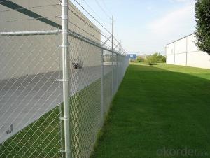 Low  Carbon Steel Wire Chain  Link Fence