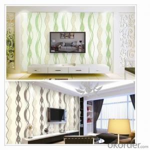 PVC Wallpaper Vinyl Covered Modern Design Thick with Deep Pattern