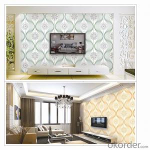 PVC Wallpaper Vinyl Covered Modern Design Thick with Deep Pattern System 1