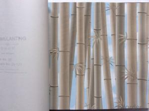 PVC Wallpaper Vinyl Covered Bamboo Pattern Wallpaper for Background System 1