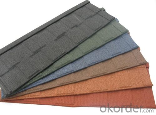 Shingle Colorful Stone Coated Metal Roofing Tile
