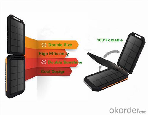 Solar Power Bank 6000mAh Solar Charger for Mobile Phone System 1