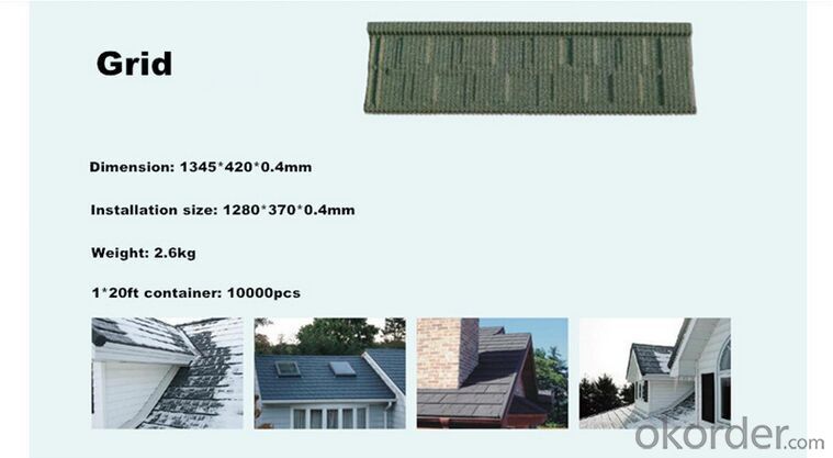Buy Shake Grid Stone Coated Metal Roofing Tile Price Size Weight