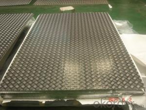 Embossed Aluminum Sheet with Factory Price 5052 Five Bars 1.5mm-8.0mm Thick System 1