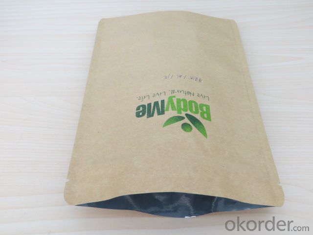 Food Grade Zipper Closer Craft Paper Laminated PET or PE for Packing Bag System 1