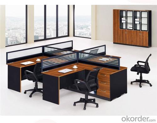 Office Workstation Furniture for Staff of Four Seaters System 1