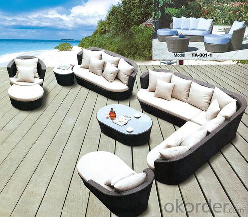 Outdoor Wicker Sofa Set 4 Piece Palm Harbor System 1