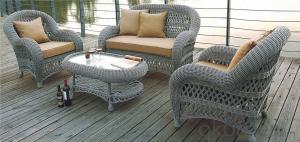 Patio Loveseat Coffee Table Set with Cushions