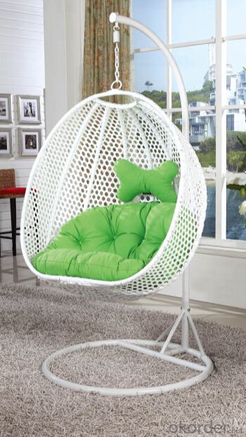 Patio Swing Chair Garden with Green Cushion System 1