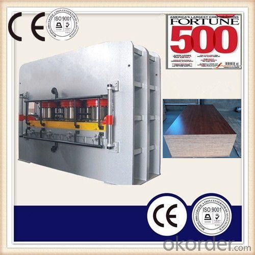 Two Sides Short Cycle Lamination Hot Press for Particle Board System 1