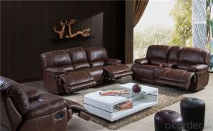 Natural Leather Recliner Sofa for Living Room