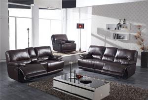 Natural Leather Recliner Sofa of Modern Style