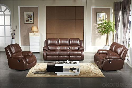 Manually Recliner Sofa with Genuine Leather System 1